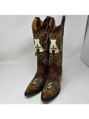 Gameday boots Appalachian State Mountaineers  Leather Cowboy Boot university